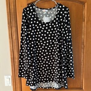 LuLaRoe Black and White Long Sleeve Lynnae 2XL